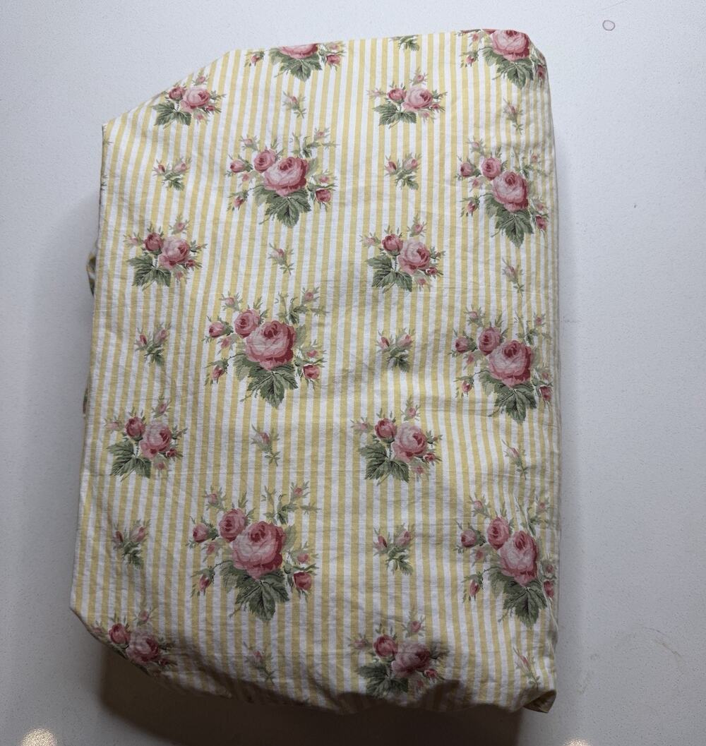 Ralph Lauren Sophie Brooke Yellow Stripe Twin Fitter Sheet